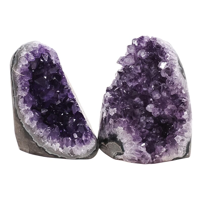 1.4kg Amethyst Crystal Geode Specimen Set 2 Pieces DV248 3 Amethyst Crystal Geode Specimen Set 2 Pieces DV248 | Crystal Factory