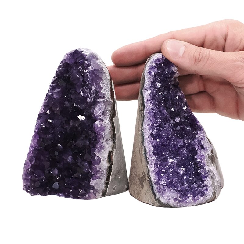 1.3kg Amethyst Crystal Geode Specimen Set 2 Pieces DV249 4 Amethyst Crystal Geode Specimen Set 2 Pieces DV249 | Crystal Factory