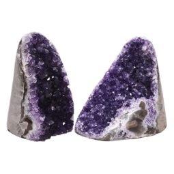 Amethyst Crystal Geode Specimen Set 2 Pieces DV249 | Crystal Factory