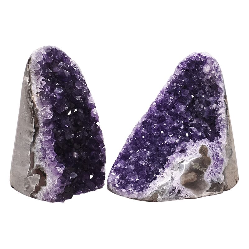 1.3kg Amethyst Crystal Geode Specimen Set 2 Pieces DV249 3 Amethyst Crystal Geode Specimen Set 2 Pieces DV249 | Crystal Factory
