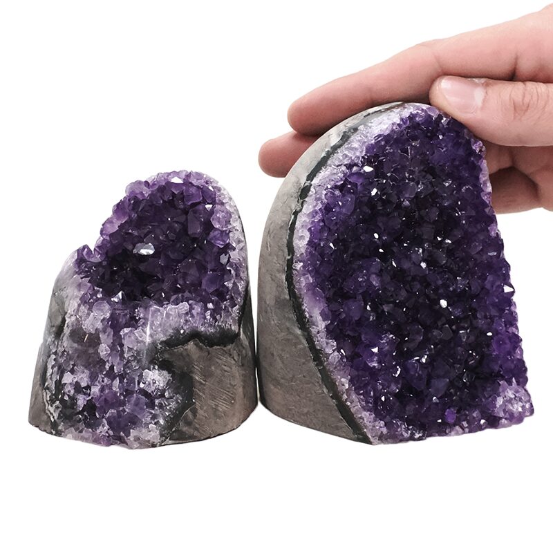 1.3kg Amethyst Crystal Geode Specimen Set 2 Pieces DV251 4 Amethyst Crystal Geode Specimen Set 2 Pieces DV251 | Crystal Factory