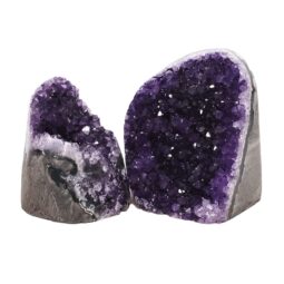 Amethyst Crystal Geode Specimen Set 2 Pieces DV251 | Crystal Factory