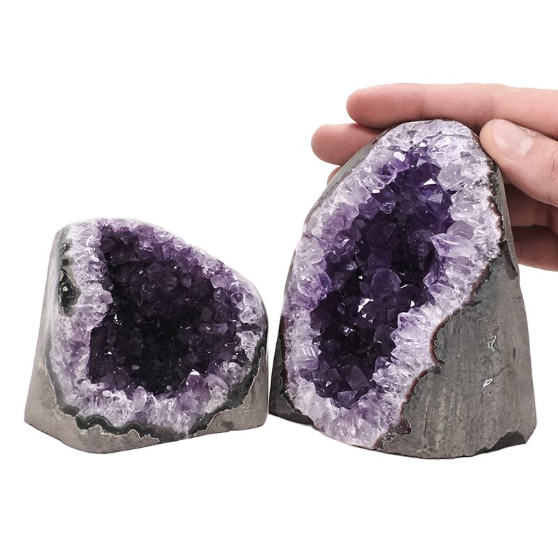 1.3kg Amethyst Crystal Geode Specimen Set 2 Pieces DV252 4 Amethyst Crystal Geode Specimen Set 2 Pieces DV252 | Crystal Factory