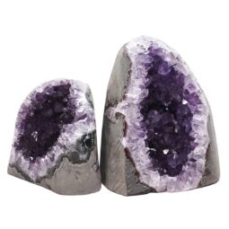 Amethyst Crystal Geode Specimen Set 2 Pieces DV252 | Crystal Factory