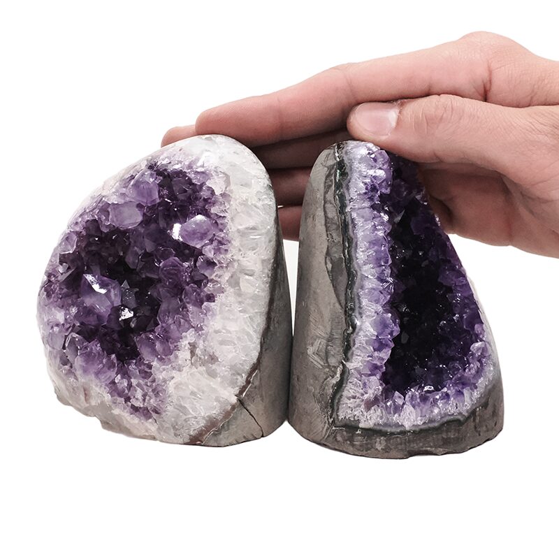1.4kg Amethyst Crystal Geode Specimen Set 2 Pieces DV253 4 Amethyst Crystal Geode Specimen Set 2 Pieces DV253 | Crystal Factory