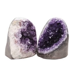 Amethyst Crystal Geode Specimen Set 2 Pieces DV253 | Crystal Factory