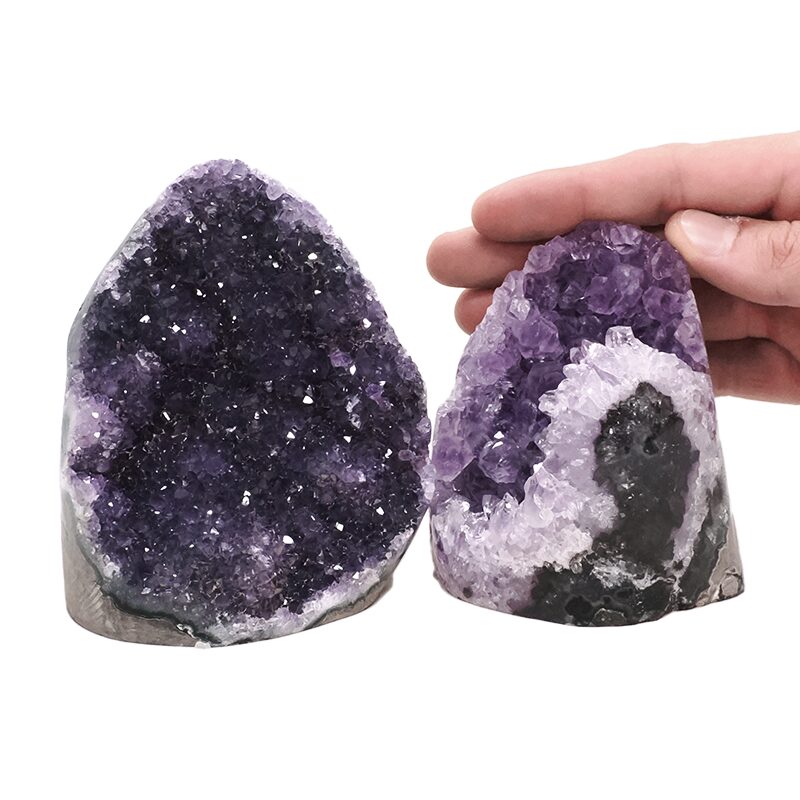 1.4kg Amethyst Crystal Geode Specimen Set 2 Pieces DV254 4 Amethyst Crystal Geode Specimen Set 2 Pieces DV254 | Crystal Factory
