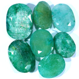 Emerald Faceted Stones Parcel 7 pieces DV193 | Crystal Factory