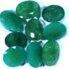 Emerald Faceted Stones Parcel 9 pieces DV194 | Crystal Factory