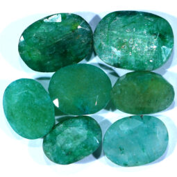 Emerald Faceted Stones Parcel 7 pieces DV193 | Crystal Factory