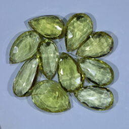Lemon Quartz Faceted Stones Parcel – 10 pieces DV173 | Crystal Factory
