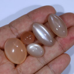 Moonstone Cabochon Stones Parcel 5 Pieces DV176 | Crystal Factory