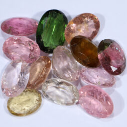 Natural Tourmaline Oval Faceted Crystal Stones Parcel 13 pieces DV216 | Crystal Factory