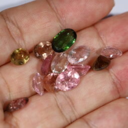Natural Tourmaline Oval Faceted Crystal Stones Parcel 13 pieces DV216 | Crystal Factory
