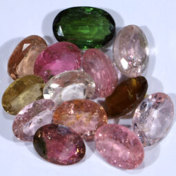 Natural Tourmaline Oval Faceted Crystal Stones Parcel 13 pieces DV216 | Crystal Factory