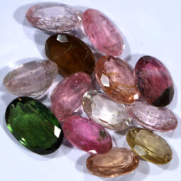 Natural Tourmaline Oval Faceted Crystal Stones Parcel 13 pieces DV216 | Crystal Factory