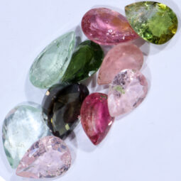 Natural Tourmaline Oval Faceted Crystal Stones Parcel 10 pieces DV217 | Crystal Factory