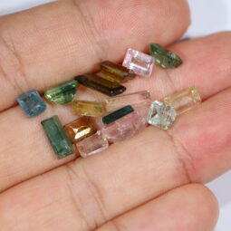 Natural Tourmaline Rectangle Faceted Crystal Stones Parcel 15 pieces DV219 9 Natural Tourmaline Rectangle Faceted Crystal Stones Parcel 15 pieces DV219 | Crystal Factory