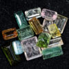Natural Tourmaline Rectangle Faceted Crystal Stones Parcel 15 pieces DV219 | Crystal Factory