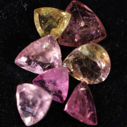 Natural Tourmaline Trillion Cut Crystal Stones Parcel 7 pieces DV214 | Crystal Factory
