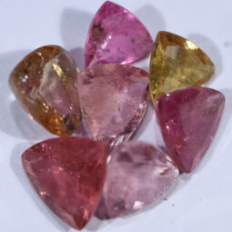 Natural Tourmaline Trillion Cut Crystal Stones Parcel 7 pieces DV214 | Crystal Factory