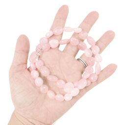 Rose Quartz Beads Necklace | Crystal Factory