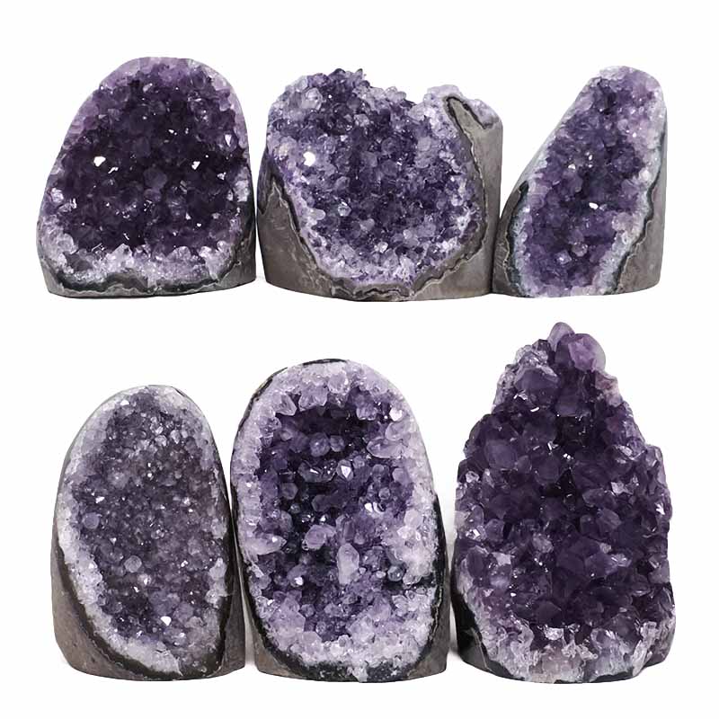 2.11kg Amethyst Polished Crystal Geode Specimen Set 6 Pieces S1487 3 Amethyst Polished Crystal Geode Specimen Set 6 Pieces S1487 | Crystal Factory