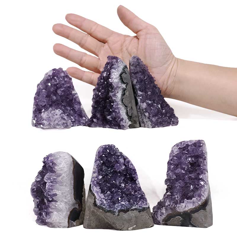 2.16kg Amethyst Polished Crystal Geode Specimen Set 6 Pieces S1488 4 Amethyst Polished Crystal Geode Specimen Set 6 Pieces S1488 | Crystal Factory