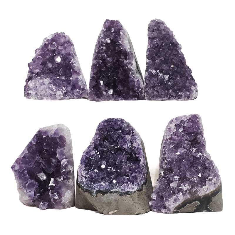 2.16kg Amethyst Polished Crystal Geode Specimen Set 6 Pieces S1488 3 Amethyst Polished Crystal Geode Specimen Set 6 Pieces S1488 | Crystal Factory
