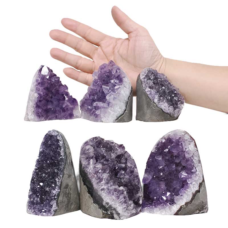 2.67kg Amethyst Polished Crystal Geode Specimen Set 6 Pieces S1493 4 Amethyst Polished Crystal Geode Specimen Set 6 Pieces S1493 | Crystal Factory