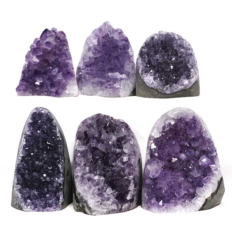 2.67kg Amethyst Polished Crystal Geode Specimen Set 6 Pieces S1493 3 Amethyst Polished Crystal Geode Specimen Set 6 Pieces S1493 | Crystal Factory