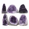 Amethyst Polished Crystal Geode Specimen Set 6 Pieces S1495 | Crystal Factory