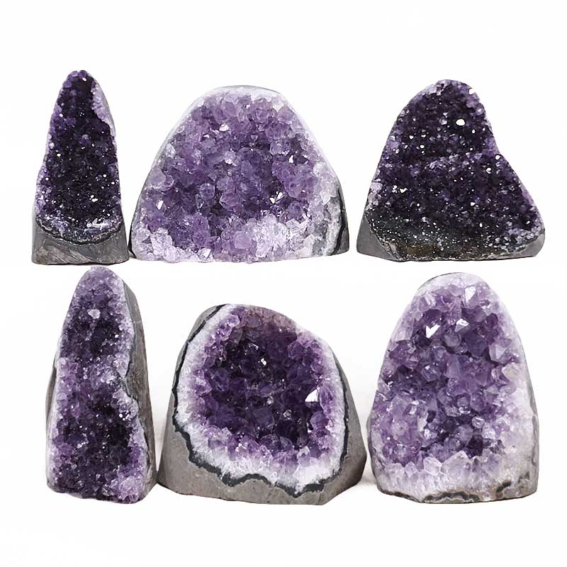 2.87kg Amethyst Polished Crystal Geode Specimen Set 6 Pieces S1495 3 Amethyst Polished Crystal Geode Specimen Set 6 Pieces S1495 | Crystal Factory