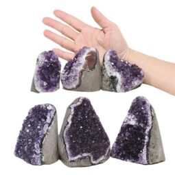 2.56kg Amethyst Polished Crystal Geode Specimen Set 6 Pieces S1496 5 Amethyst Polished Crystal Geode Specimen Set 6 Pieces S1496 | Crystal Factory
