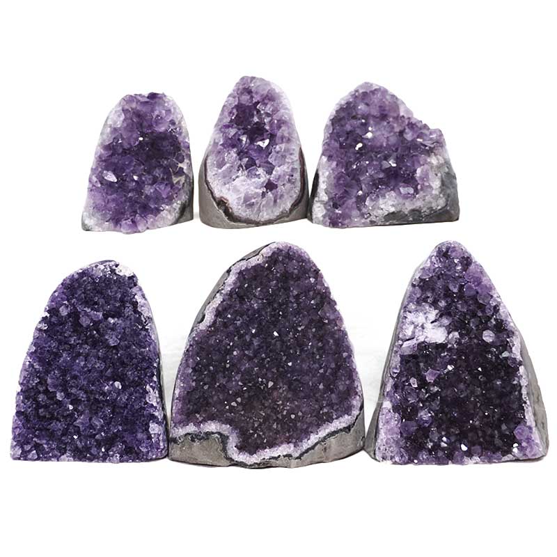 2.56kg Amethyst Polished Crystal Geode Specimen Set 6 Pieces S1496 3 Amethyst Polished Crystal Geode Specimen Set 6 Pieces S1496 | Crystal Factory