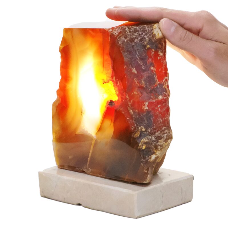 4.10kg Brazilian River Agate Lamp with LED Bulb DB692 5 Brazilian River Agate Lamp DB692 | Crystal Factory