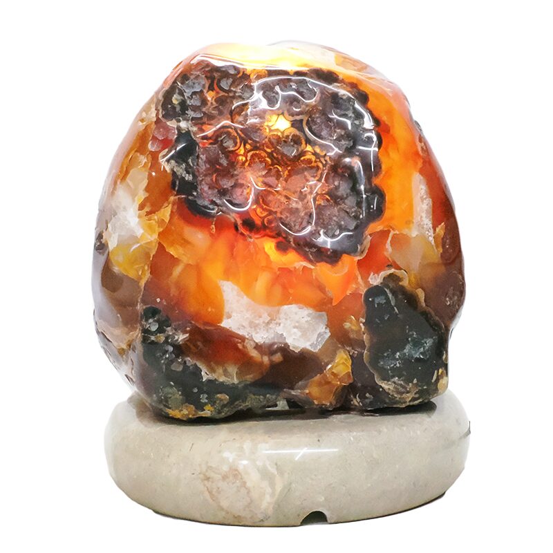 4.0kg Brazilian River Agate Lamp with LED Bulb DB693 4 Brazilian River Agate Lamp DB693 | Crystal Factory