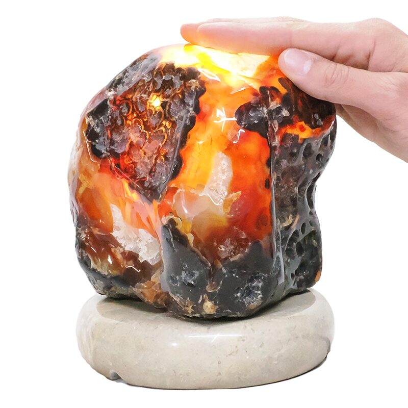 4.0kg Brazilian River Agate Lamp with LED Bulb DB693 5 Brazilian River Agate Lamp DB693 | Crystal Factory