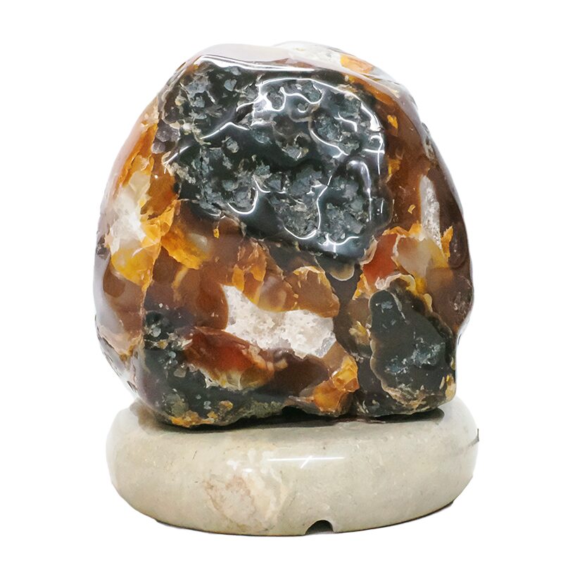 4.0kg Brazilian River Agate Lamp with LED Bulb DB693 3 Brazilian River Agate Lamp DB693 | Crystal Factory