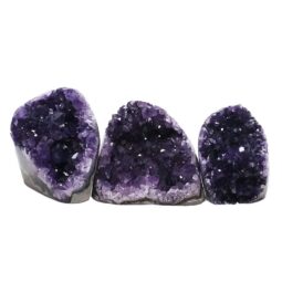 Amethyst Crystal Geode Specimen Set 3 Pieces DN2010 | Crystal Factory