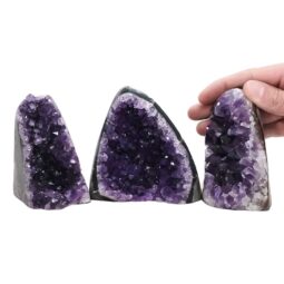 Amethyst Crystal Geode Specimen Set 3 Pieces DN2013 | Crystal Factory
