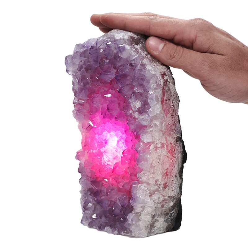 2.4kg Natural Amethyst Crystal Lamp with Purple LED DS2835 5 Natural Amethyst Crystal Lamp DS2835 | Crystal Factory
