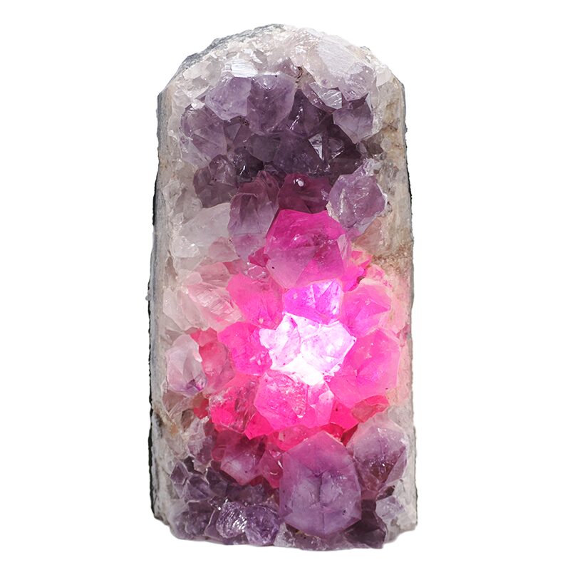 3.5kg Natural Amethyst Crystal Lamp with Purple LED DS2837 4 Natural Amethyst Crystal Lamp DS2837 | Crystal Factory