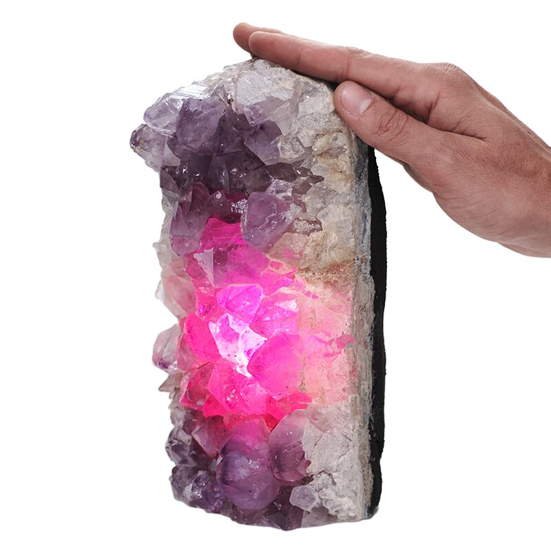 3.5kg Natural Amethyst Crystal Lamp with Purple LED DS2837 5 Natural Amethyst Crystal Lamp DS2837 | Crystal Factory