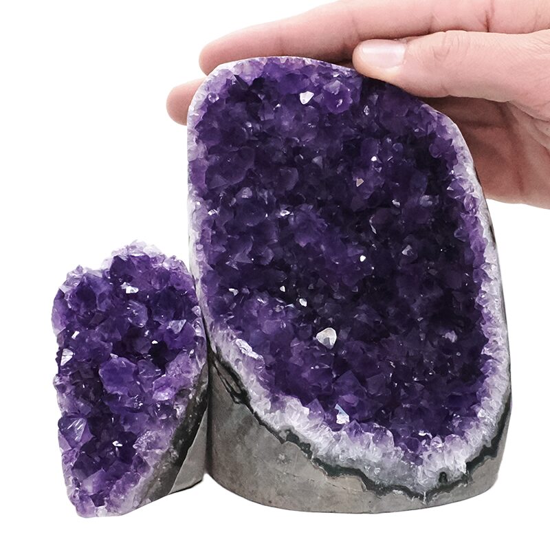 1.7kg Amethyst Crystal Geode Specimen Set 2 Pieces DV292 4 Amethyst Crystal Geode Specimen Set 2 Pieces DV292 | Crystal Factory