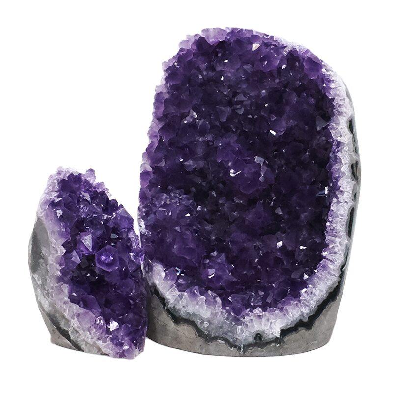 1.7kg Amethyst Crystal Geode Specimen Set 2 Pieces DV292 3 Amethyst Crystal Geode Specimen Set 2 Pieces DV292 | Crystal Factory