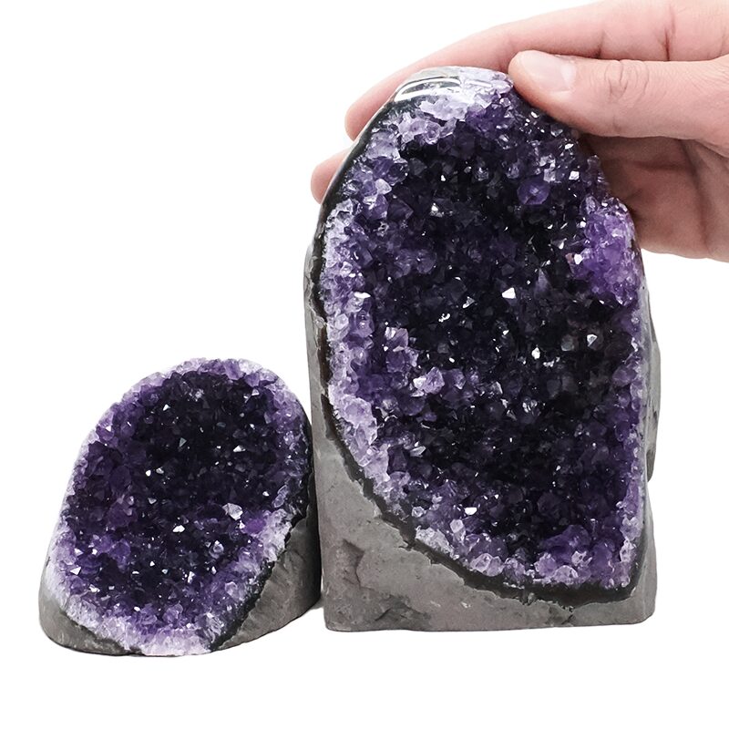 2kg Amethyst Crystal Geode Specimen Set 2 Pieces DV293 4 Amethyst Crystal Geode Specimen Set 2 Pieces DV293 | Crystal Factory