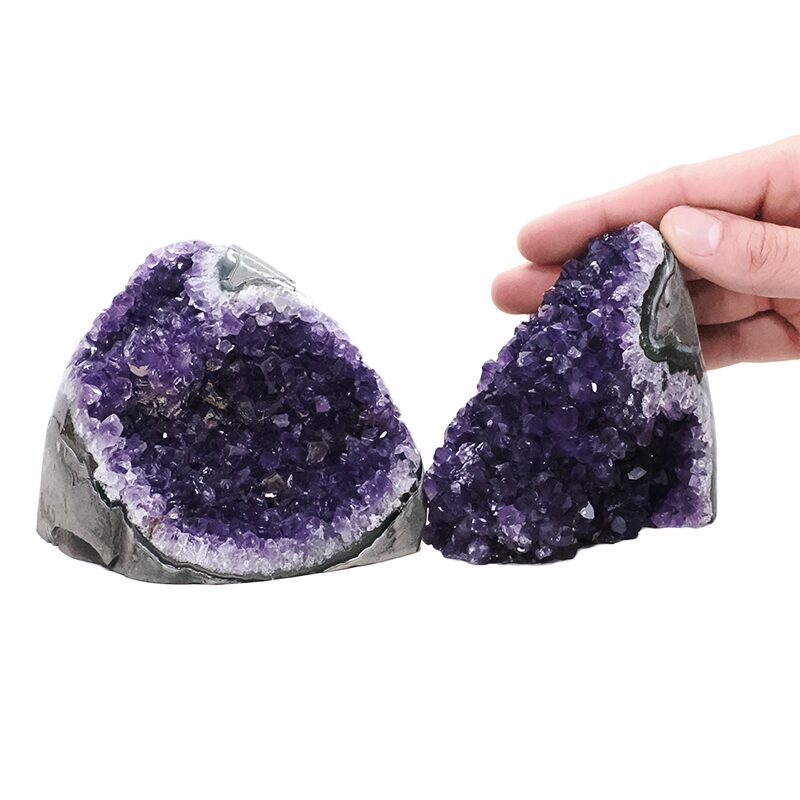 1.5kg Amethyst Crystal Geode Specimen Set 2 Pieces DV294 4 Amethyst Crystal Geode Specimen Set 2 Pieces DV294 | Crystal Factory