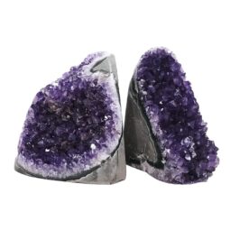 Amethyst Crystal Geode Specimen Set 2 Pieces DV294 | Crystal Factory