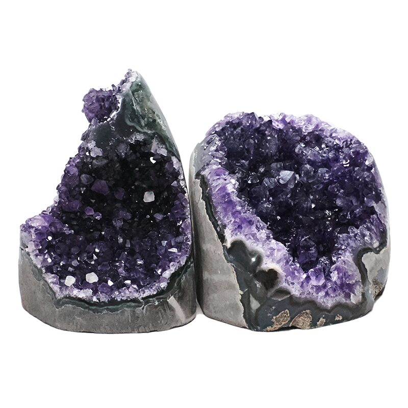 1.3kg Amethyst Crystal Geode Specimen Set 2 Pieces DV295 3 Amethyst Crystal Geode Specimen Set 2 Pieces DV295 | Crystal Factory